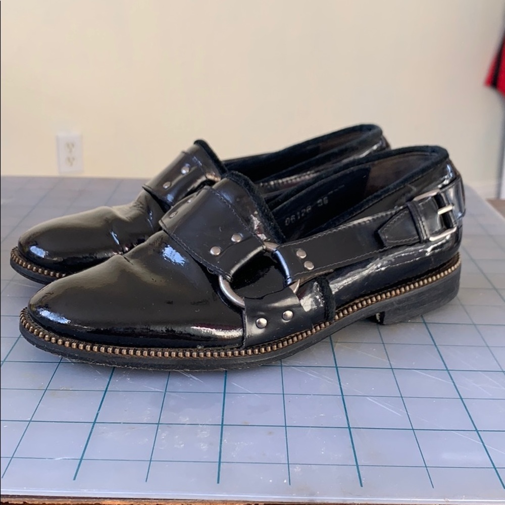 OPENING CEREMONY Black patent loafers